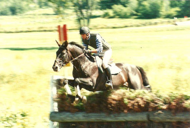 Denny Emerson and Epic Win tackle  steeplechase at Bromont, via Denny's Facebook.