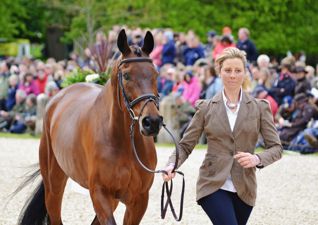 Rebecca Howard and Riddle Master at Badminton. Photo by Jenni Autry.