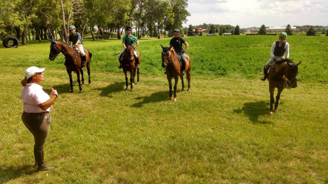 Becky instructs the Novice/Training level group. Photo by Lindsey Kahn