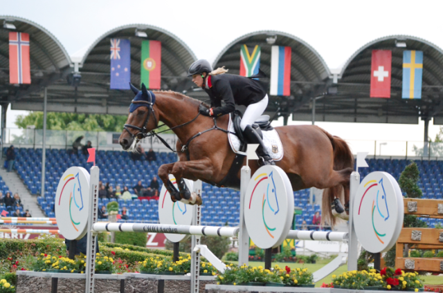 Sandra Auffarth and Opgun Louvo at Aachen last year. Photo by Jenni Autry.