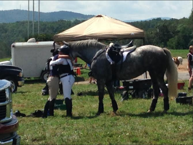 Kiri and I at the finish line. Photo by April Hawkins.