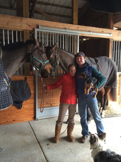 Marley Stone and Tim Bourke - new farm owners! Photo via Marley on Facebook. 