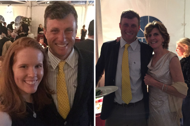 Boyd Martin with EN readers Katie Platt (left) and Molly Springer (right) at the Buckaroo Ball.