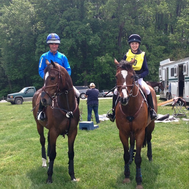 Father/daughter team Phillip and Olivia Dutton at Fair Hill Horse Trials this weekend. Photo via Evie Dutton's Instagram