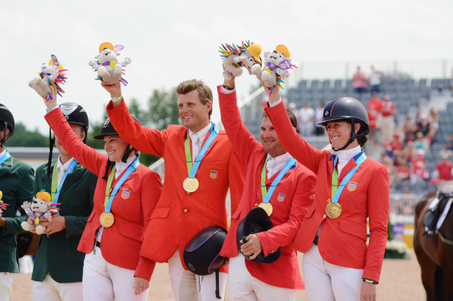 Victorious Team USA: Marilyn Little, Boyd Martin, Phillip Dutton and Lauren Kieffer. Photo by Jenni Autry.