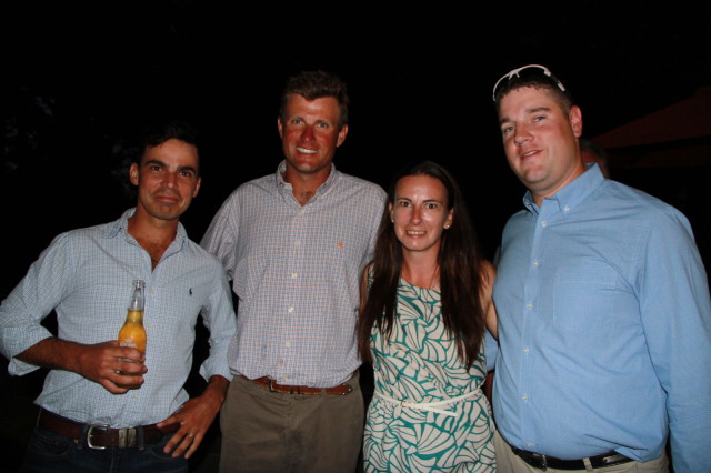 Australians, Boyd Martin and Dom Schramm, coming together in and effort to support fellow Aussie, Kate Chadderton. Photo by Kipp Gaynor 