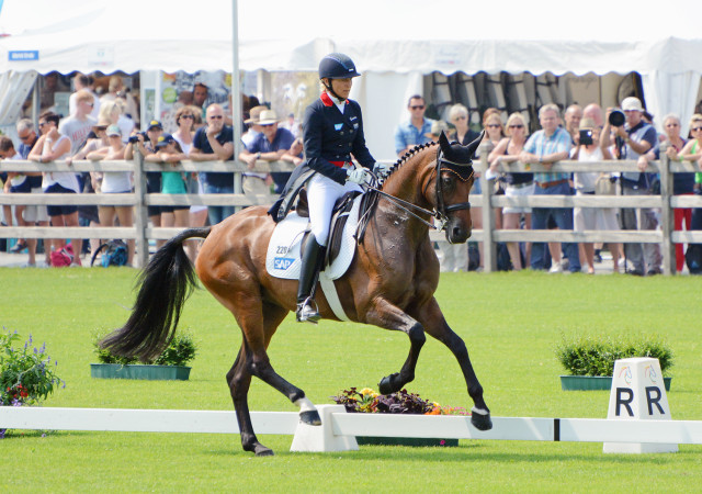 Ingrid Klimke and FRH Escada JS at Aachen CICO3* 2015. Photo by Jenni Autry.