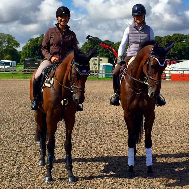 Donner and Anthony Patch twinning at Burghley. Phot via USEF High Performance FB page.