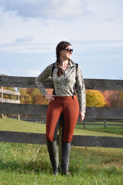 The combination of the Polartec Windpro fabric, paired with a cozy fleece lining certainly helps the Sit Tight N Warm Winter Breeches to keep me more comfortable on cold days. Photo by Lorraine Peachey.