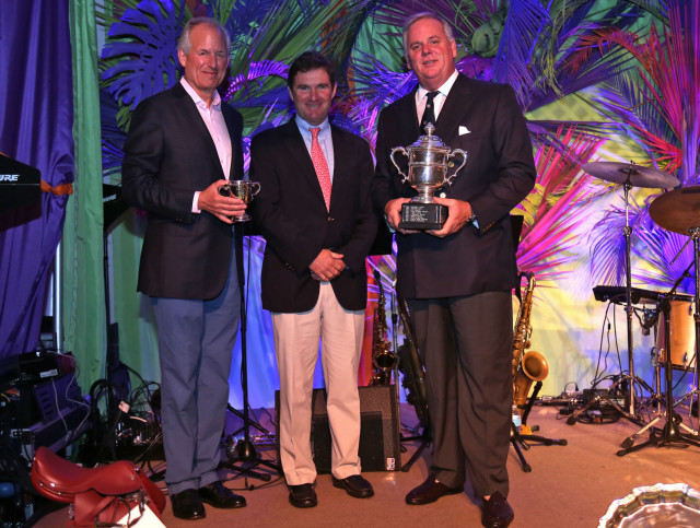 Phillip Dutton accepts the 2016 Whitney Stone Cup in Wellington on Friday, Jan. 22. Photo by Rebecca Walton/Phelps Media Group.