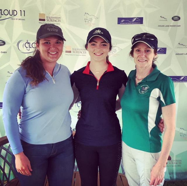 Team Rosie! From left, super groom Ali Smallpage, CIC* leader Kristine Burgess, and super mom Lianne Burgess. Photo via EN's Instagram.