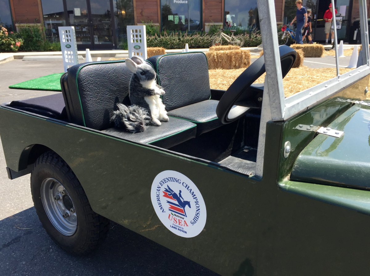 Sorry Chinch, you've still got to be able to reach the steering wheel. Maybe next year there will be a mini mini Land Rover test drive course? Photo by Leslie Wylie. 