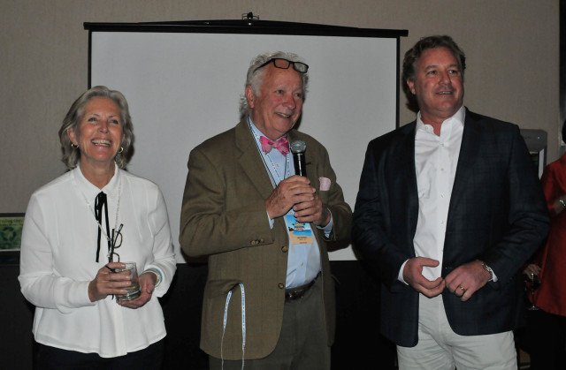 Bernadette and Jim Cogdell with Mark Bellissimo (right). Photo by Leslie Threlkeld.