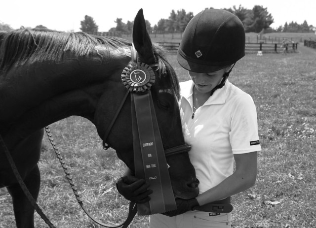 A tired baby pony and a happy Lindsay. Photo courtesy of Lindsay Gilbert. 