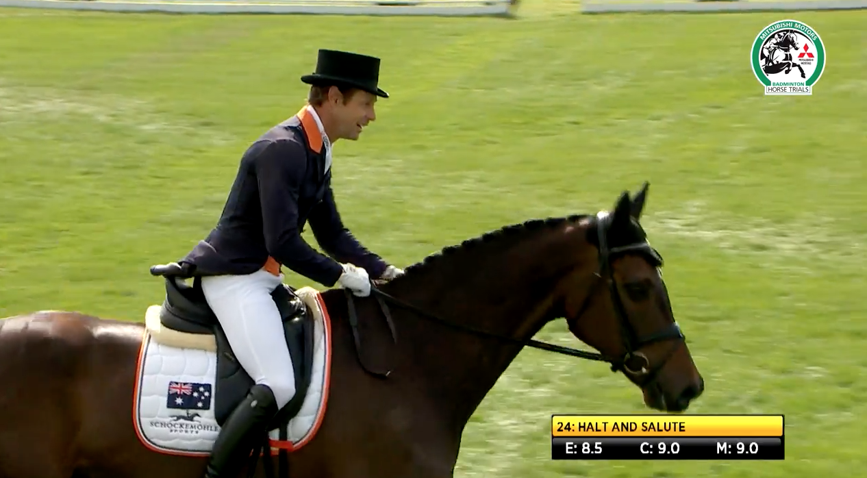 Watch Chris Burton & Graf Liberty’s Leading Badminton Dressage Test