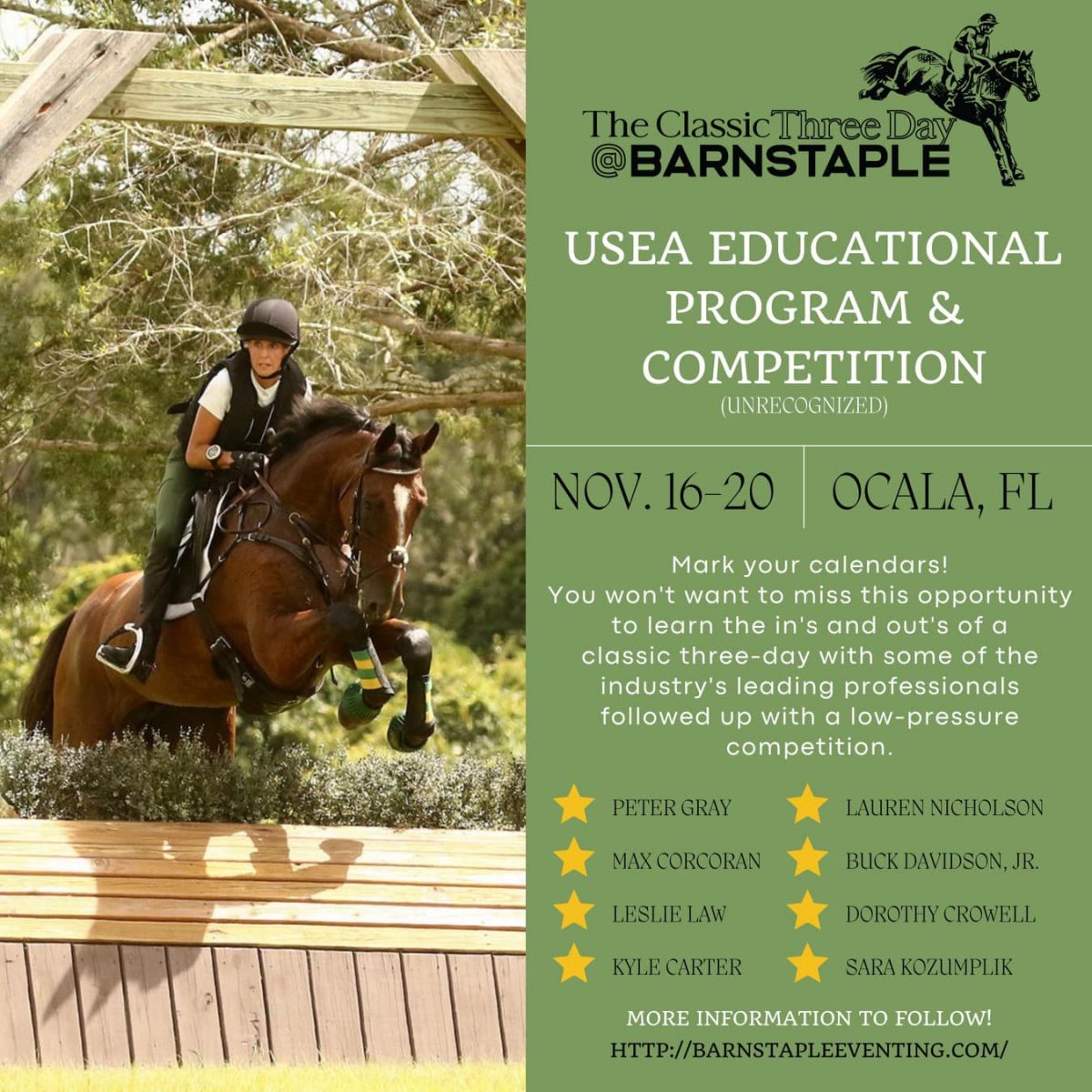 The Barnstaple USEA Educational Program and Classic ThreeDay Event